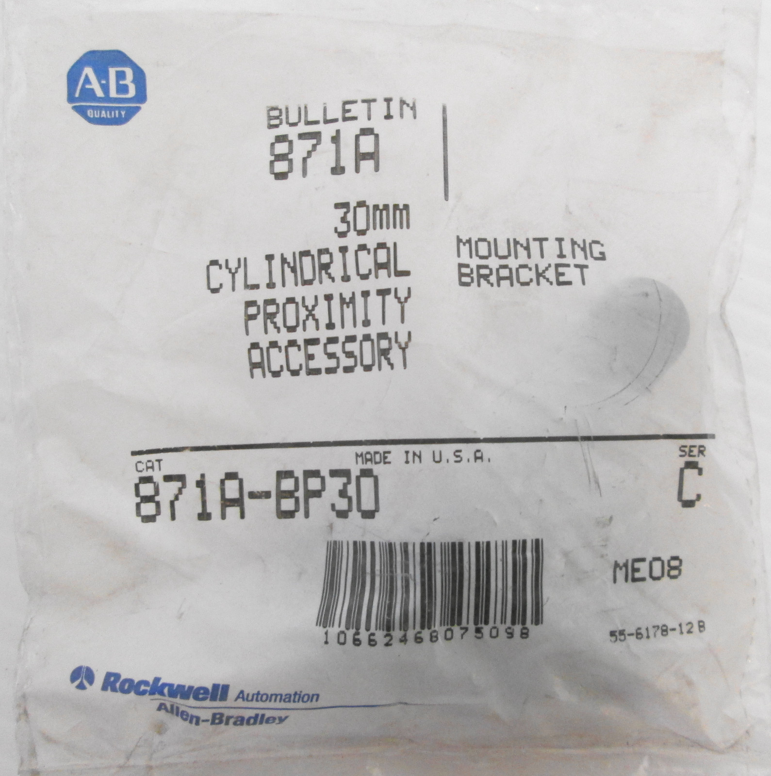 Allen Bradley 871A-BP30 30MM Cylindrical Proximity Sensor Mounting Bracket