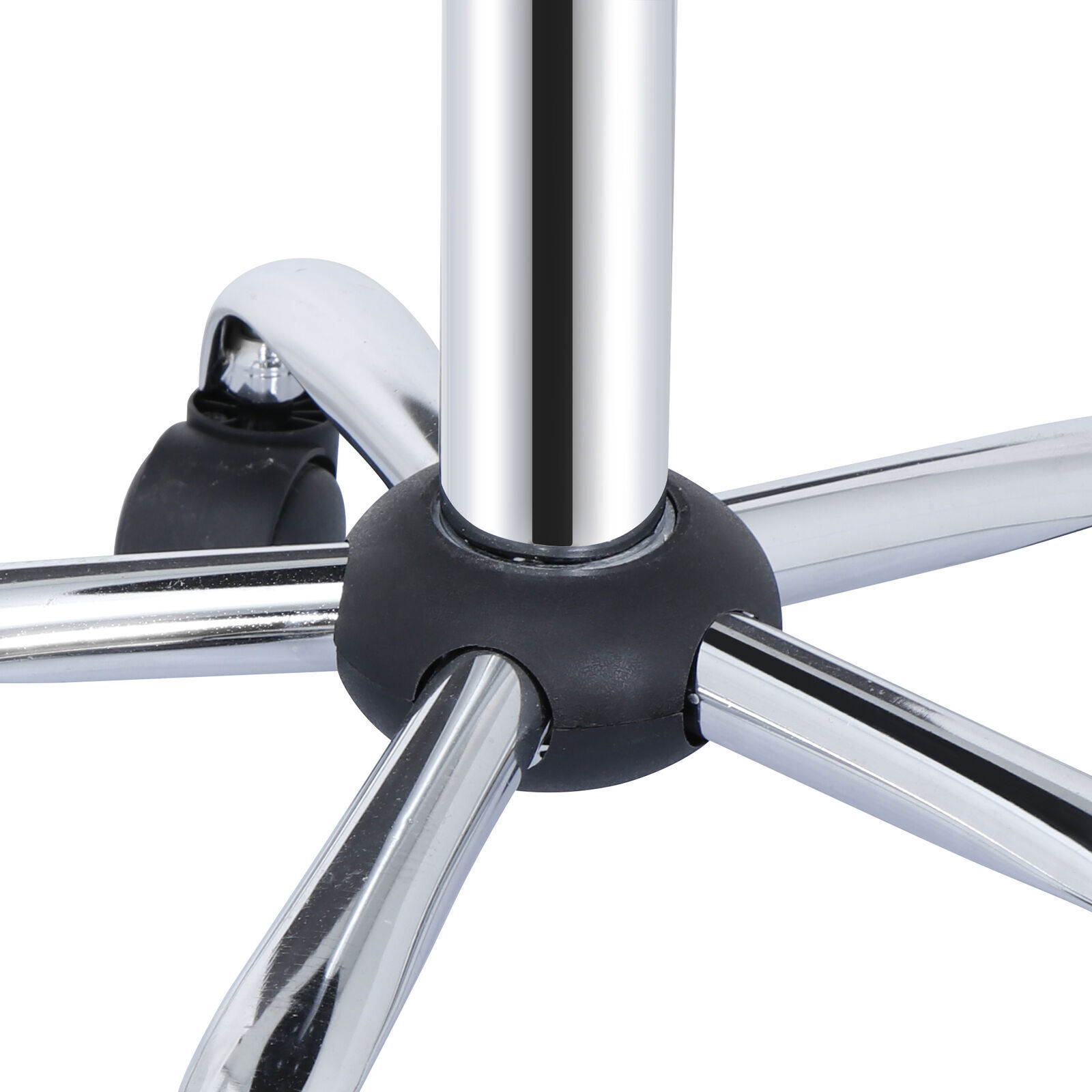 Adjustable Hydraulic Salon Spa Stool Backless 360 Rotation Metal Frame