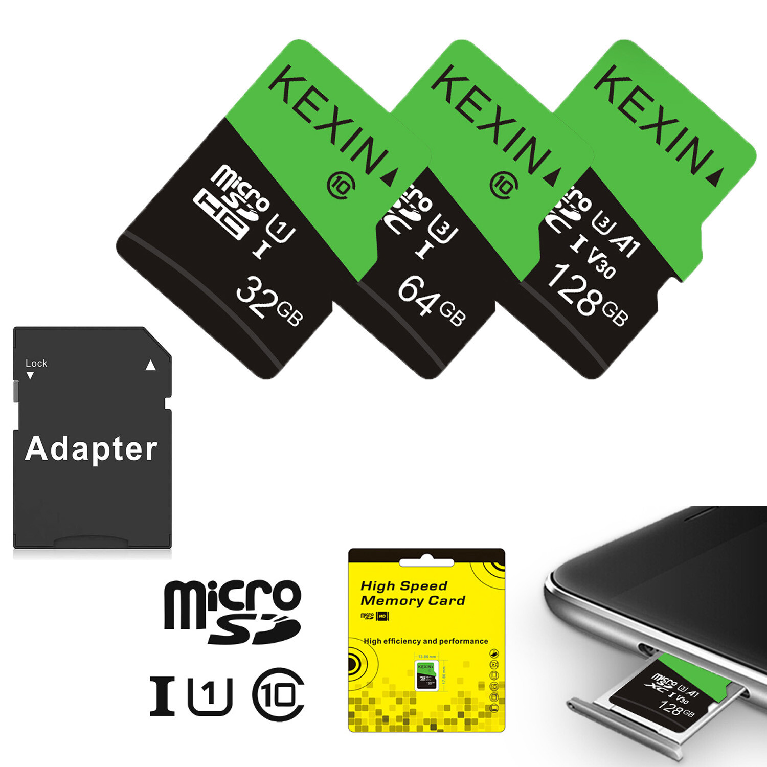 32GB 64GB 128GB Micro SD Card Ultra Memory TF Card SDHC Class 10 Phone Camera