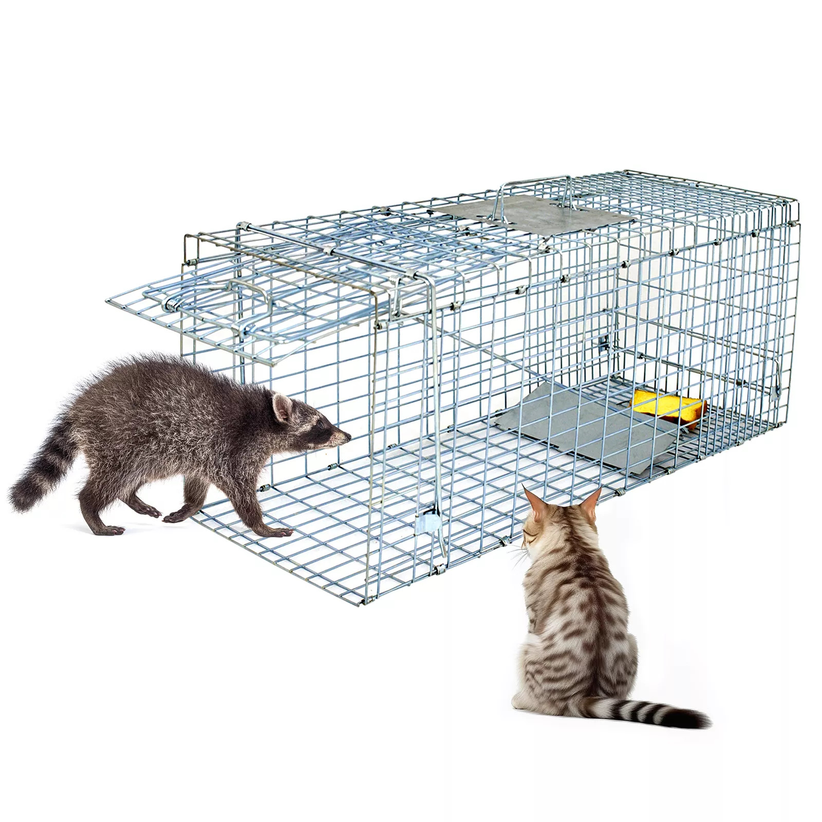 Live Animal Trap 24"X8"X 7.5" Extra Large Rodent Cage Garden Rabbit Raccoon Cat