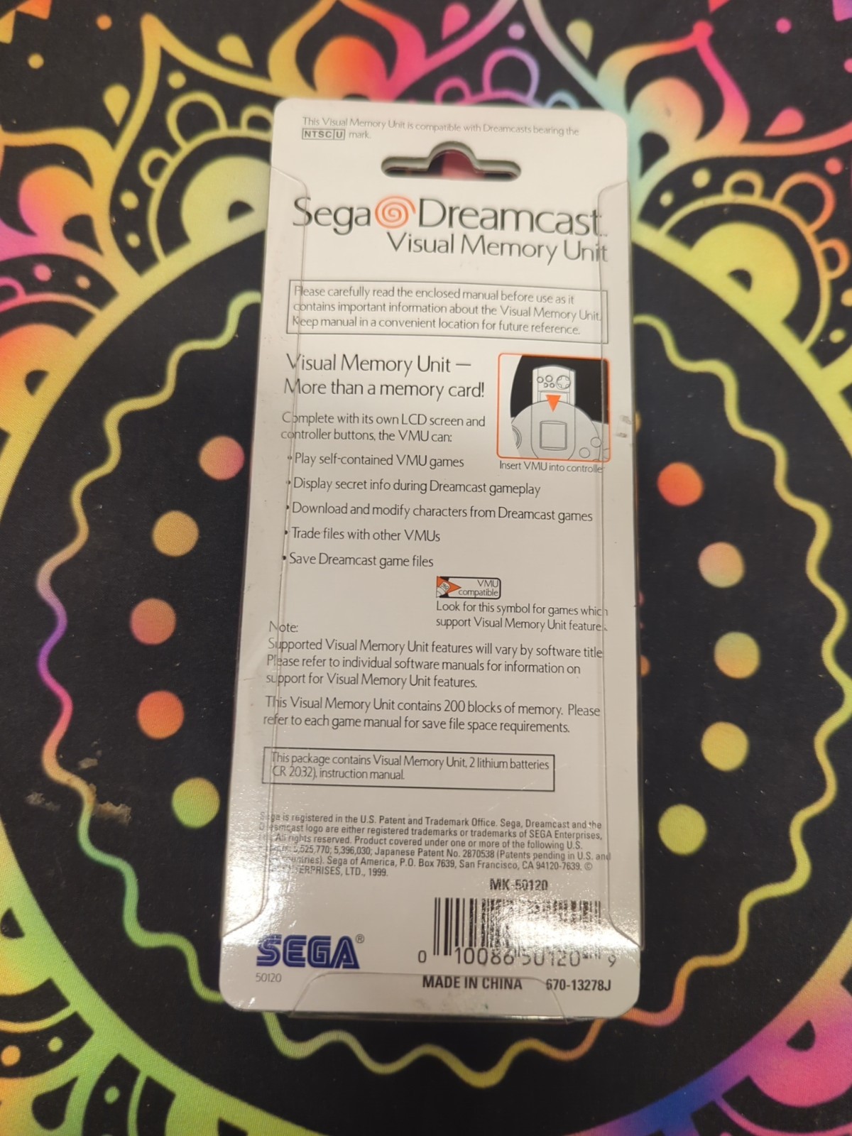 Sega Dreamcast Visual Memory Unit, CIB, mk 50120, Shelf-worn