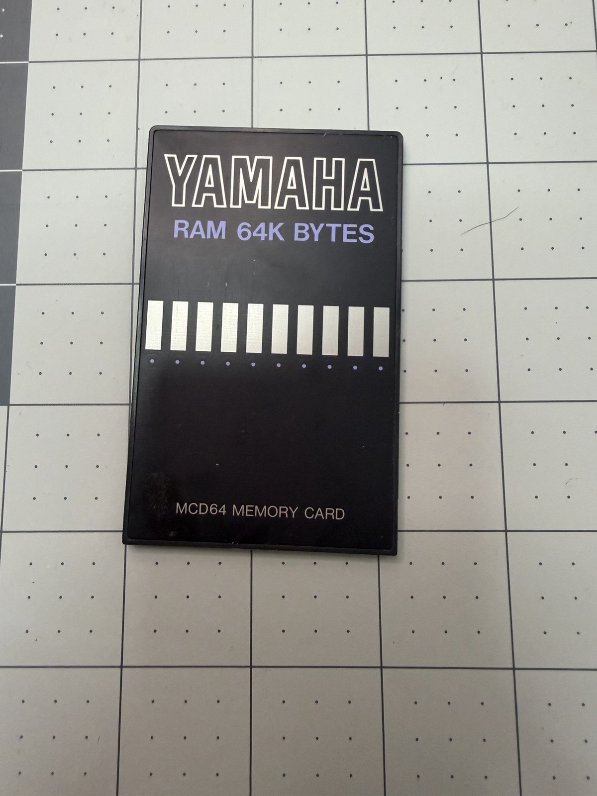 Vintage Yamaha MCD64 RAM Memory Card - Made in Japan - 64K Bytes