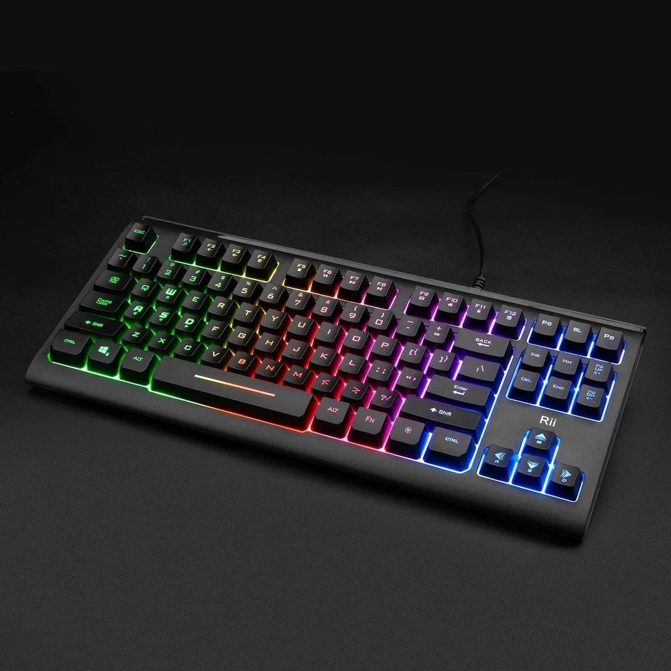 Large Print Backlit Keyboard 104 Keys Wired USB Lighted Computer Keyboard