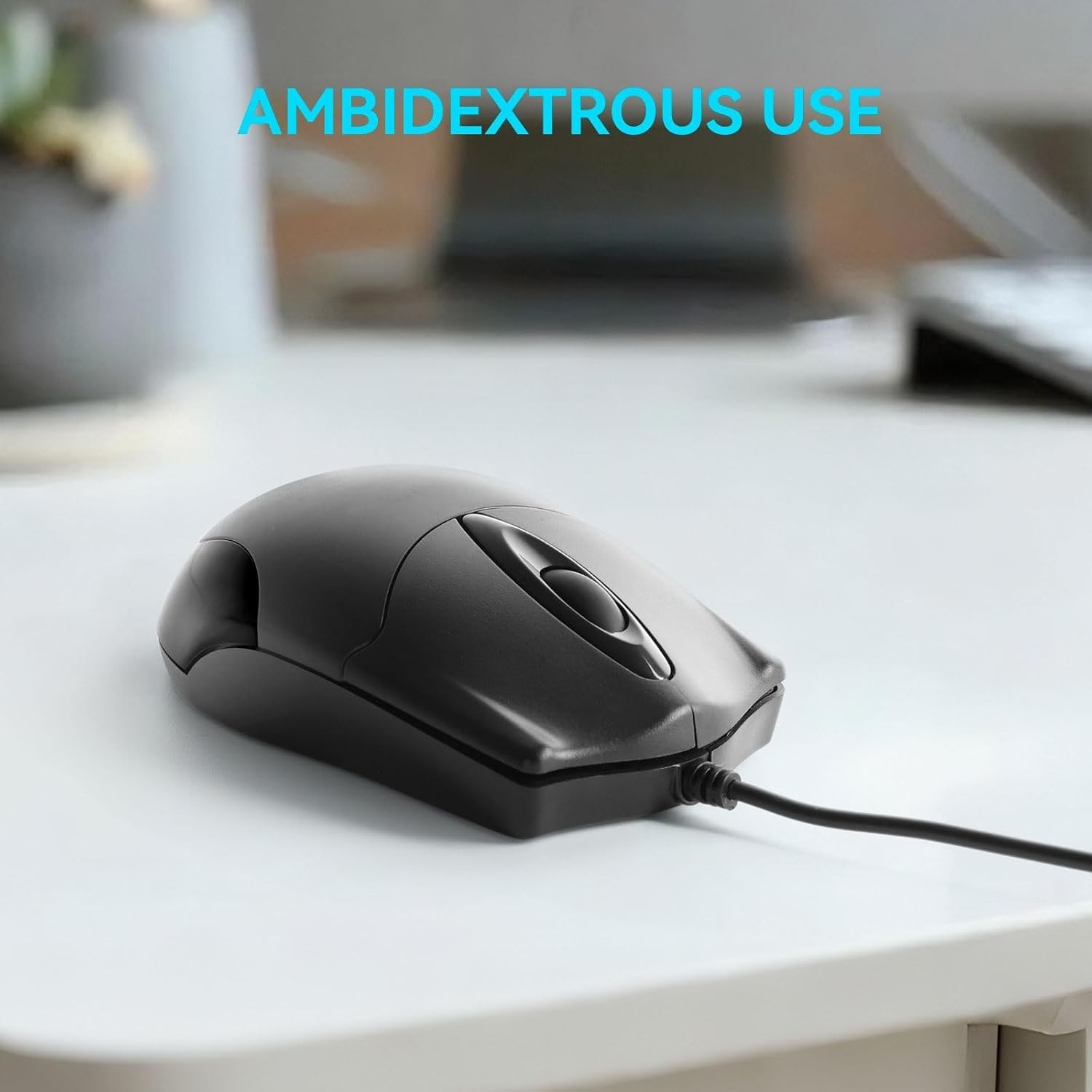 Wired Office Mouse, USB Interface, Ergonomic Design, 3-Button Optical Mouse,1...