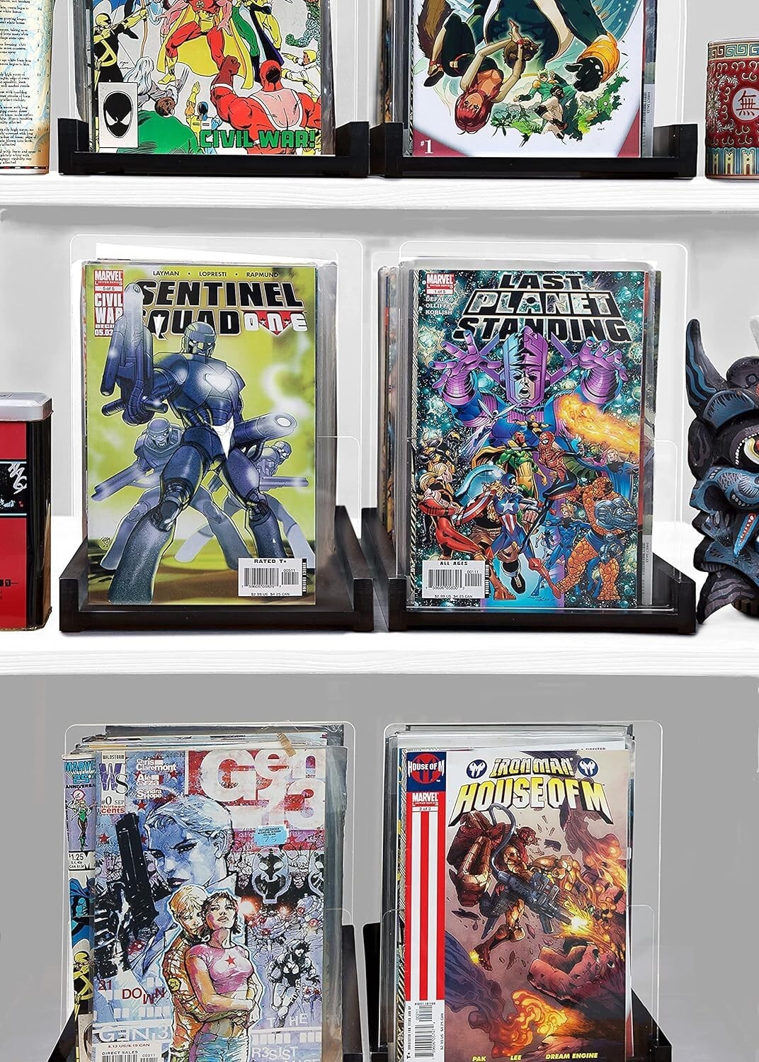 Comic Book Showcase Storage Case - Spacious - Stores 150 Issues - 14.5x8