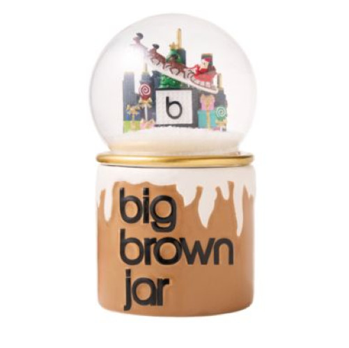 Bloomingdale's Big Brown Jar Candy Jar Glass Dome Santa 2024