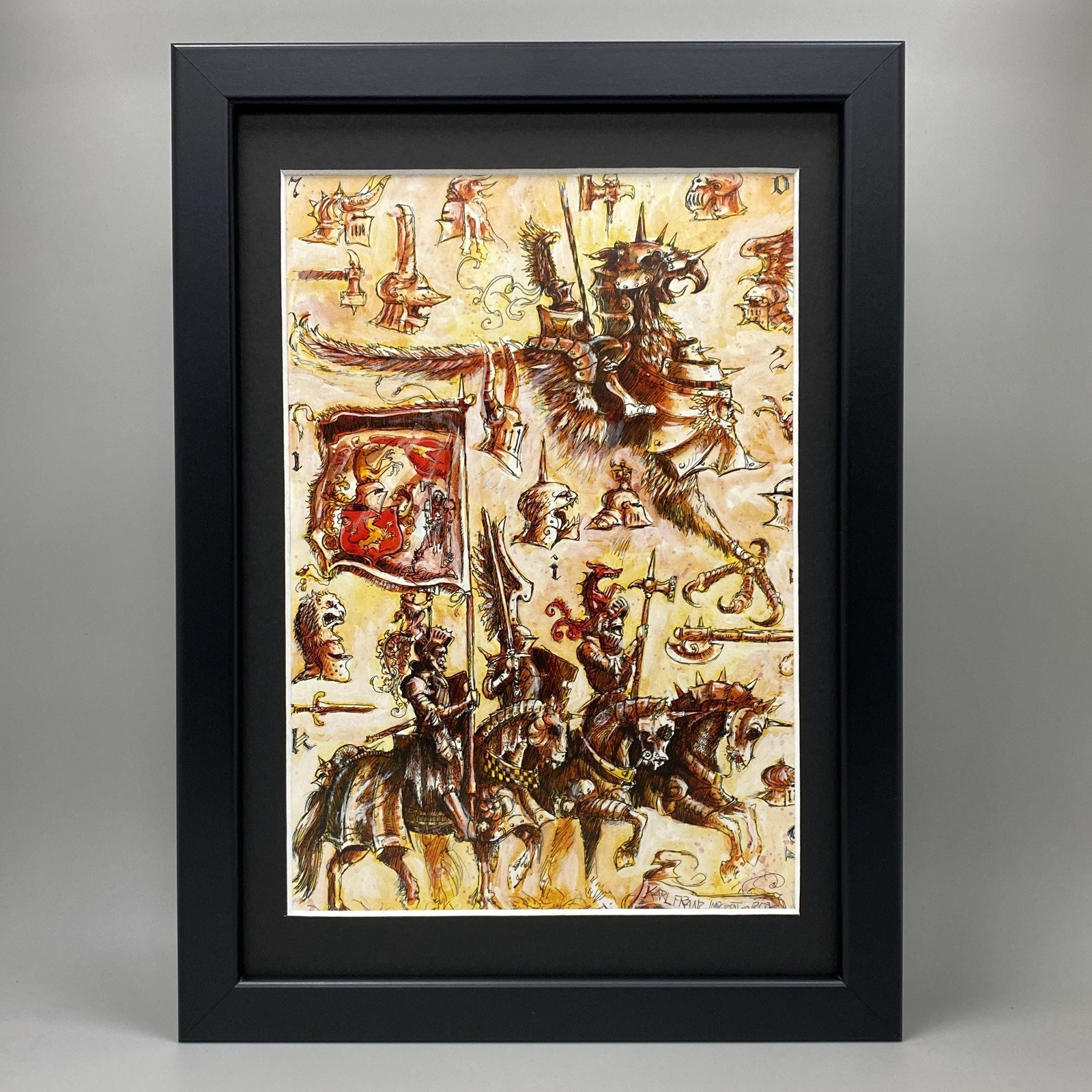 KNIGHTS GRIFFON THE EMPIRE FRAMED ART KARL FRANZ WARHAMMER AGE OF SIGMAR AOS
