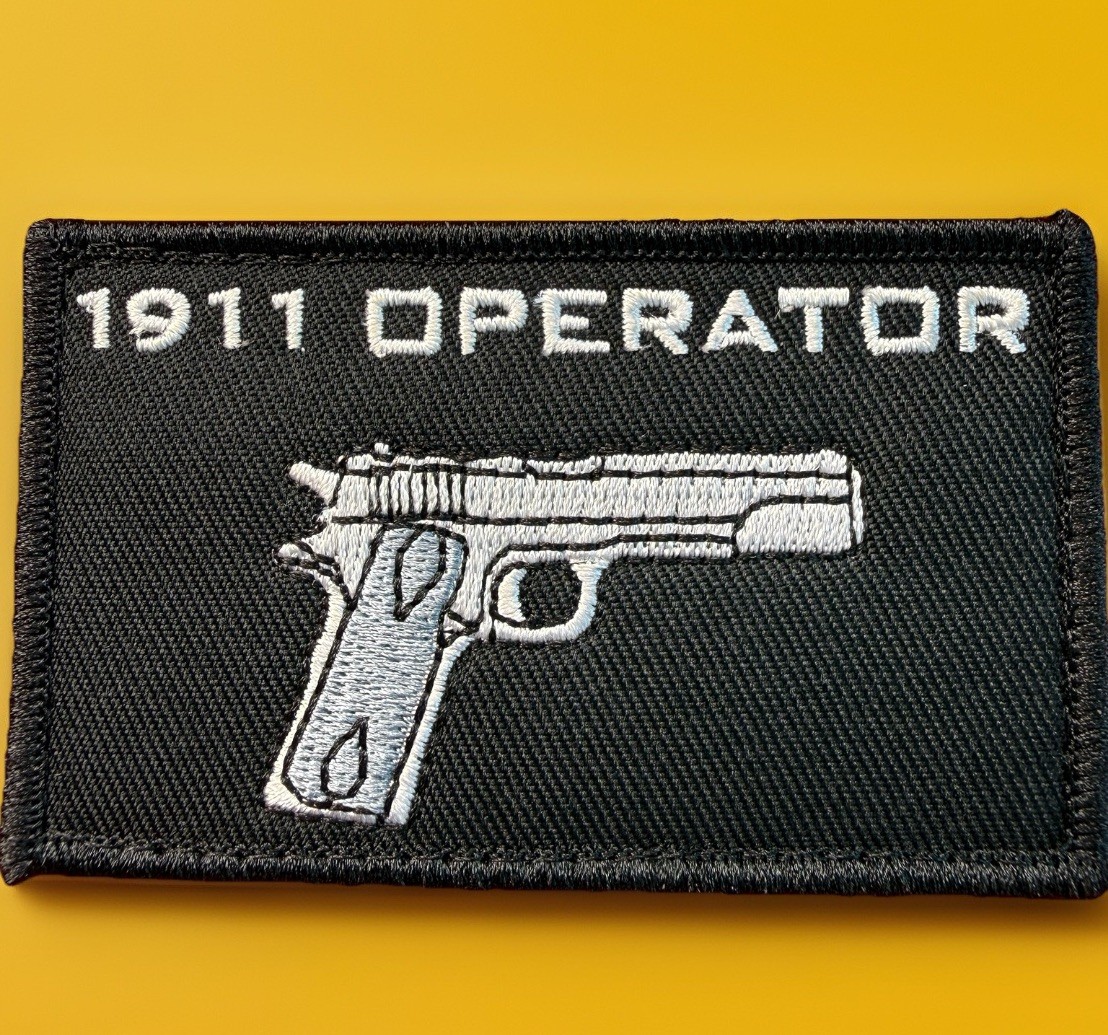 1911 Operator Morale Hook Loop Patch .45acp Armory Wilson Wesson Bear US Daly