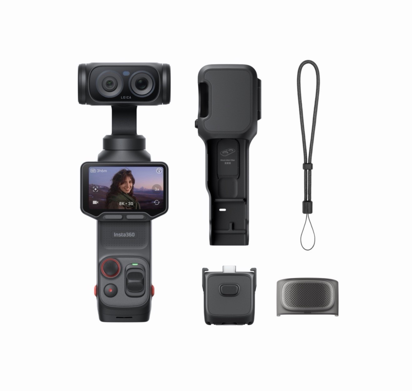 Insta360 Luna Ultra 8K Gimbal Camera - Cosmic Black, Standard Bundle (New No Box