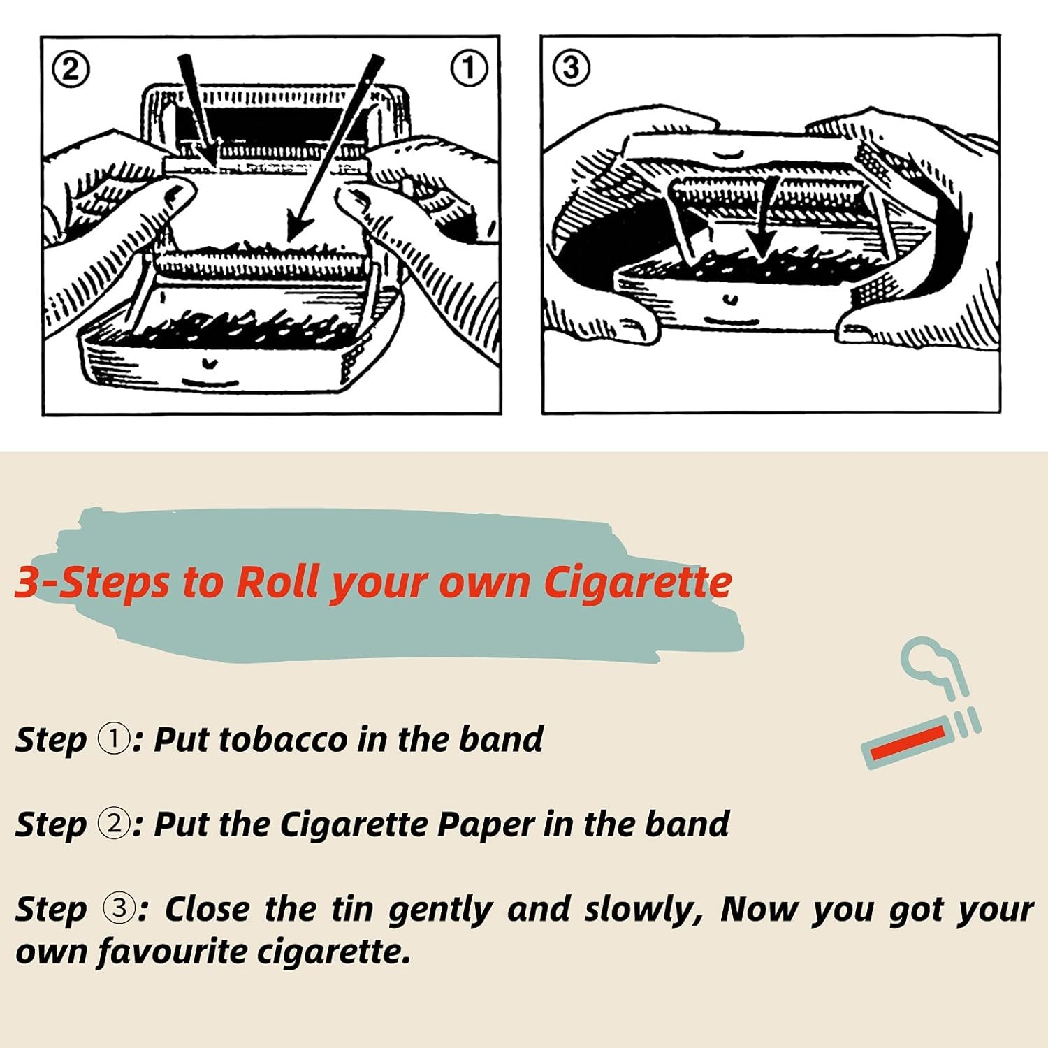 Rolling Machine Metal Red Cloth Automatic Cigarette Tobacc Roller Box