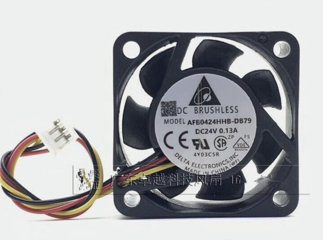 one DELTA AFB0424HHB DB79 DC24V 0.13A 4CM 3 wire Mitsubishi Drive cooling fan#9