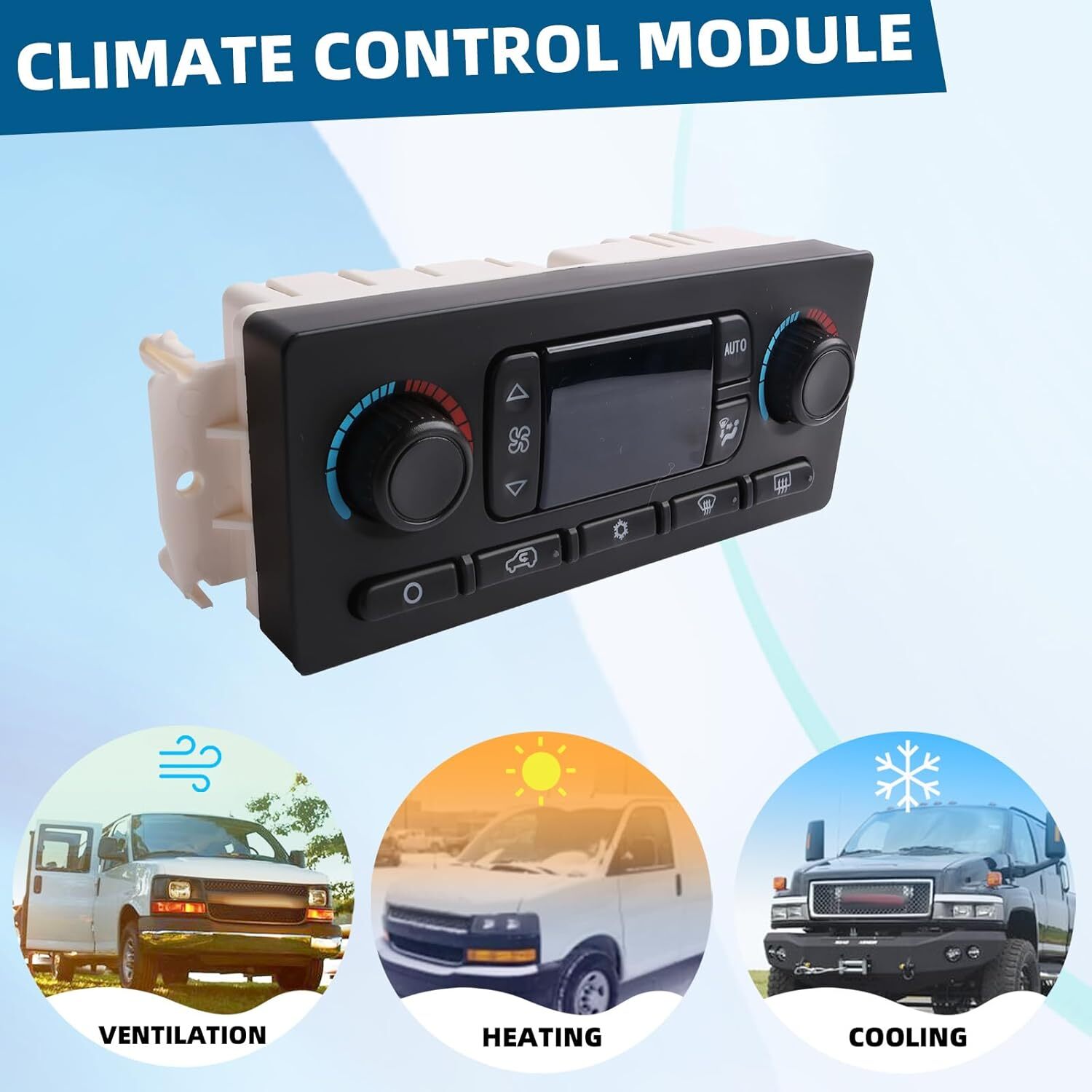 599-211XD A/C Heater Climate Control Module Panel Switch For Chevy GMC Silverado