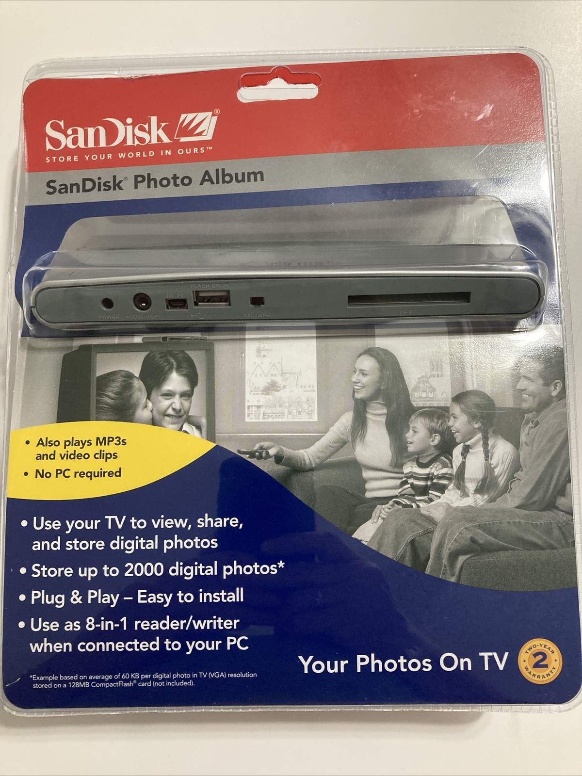 SANDISK Shoot & Store Digital Photo Album/Card Reader SDV2-A (View Photos on TV)