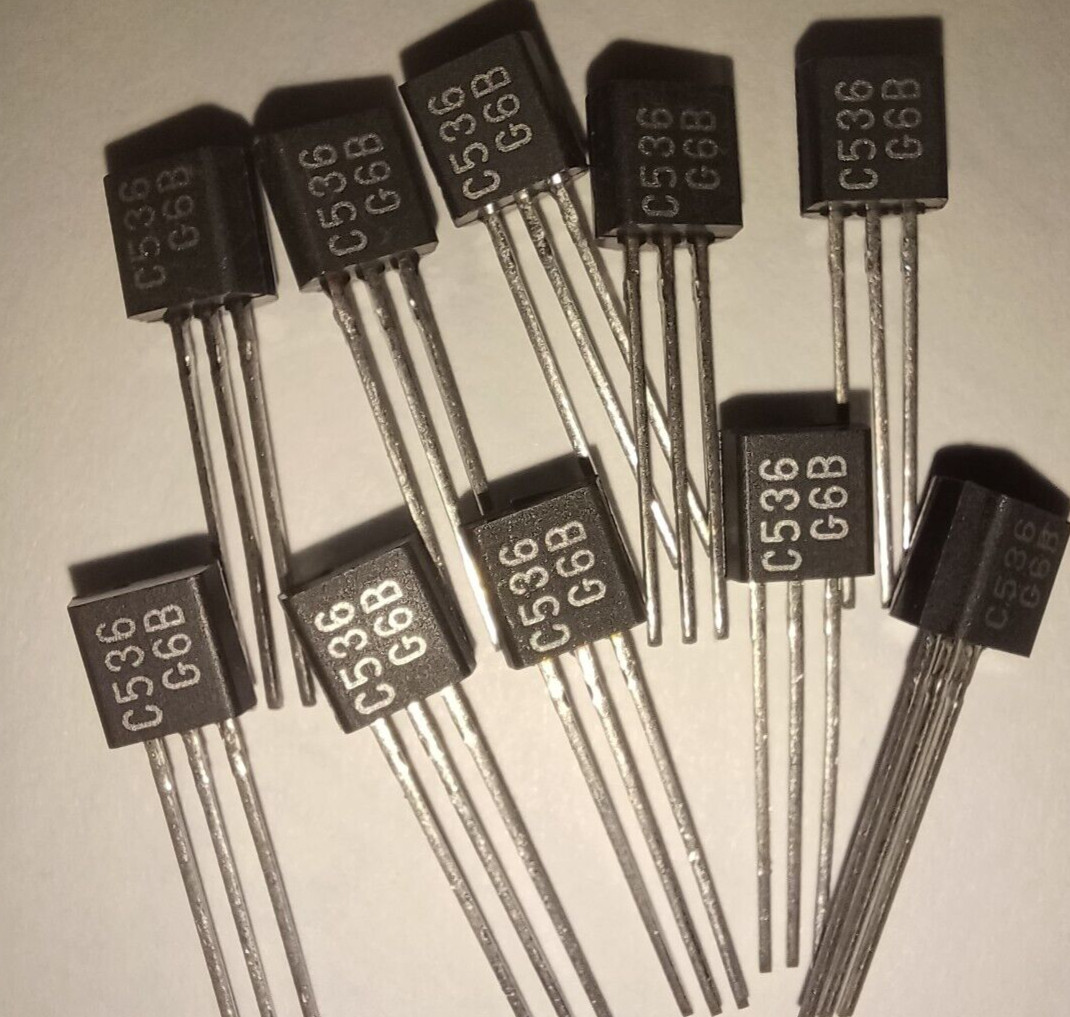 Original Sanyo 2SC536(G) Hi Hfe NPN silicon transistors/Lot of 10/NOS/TO-92 pkg