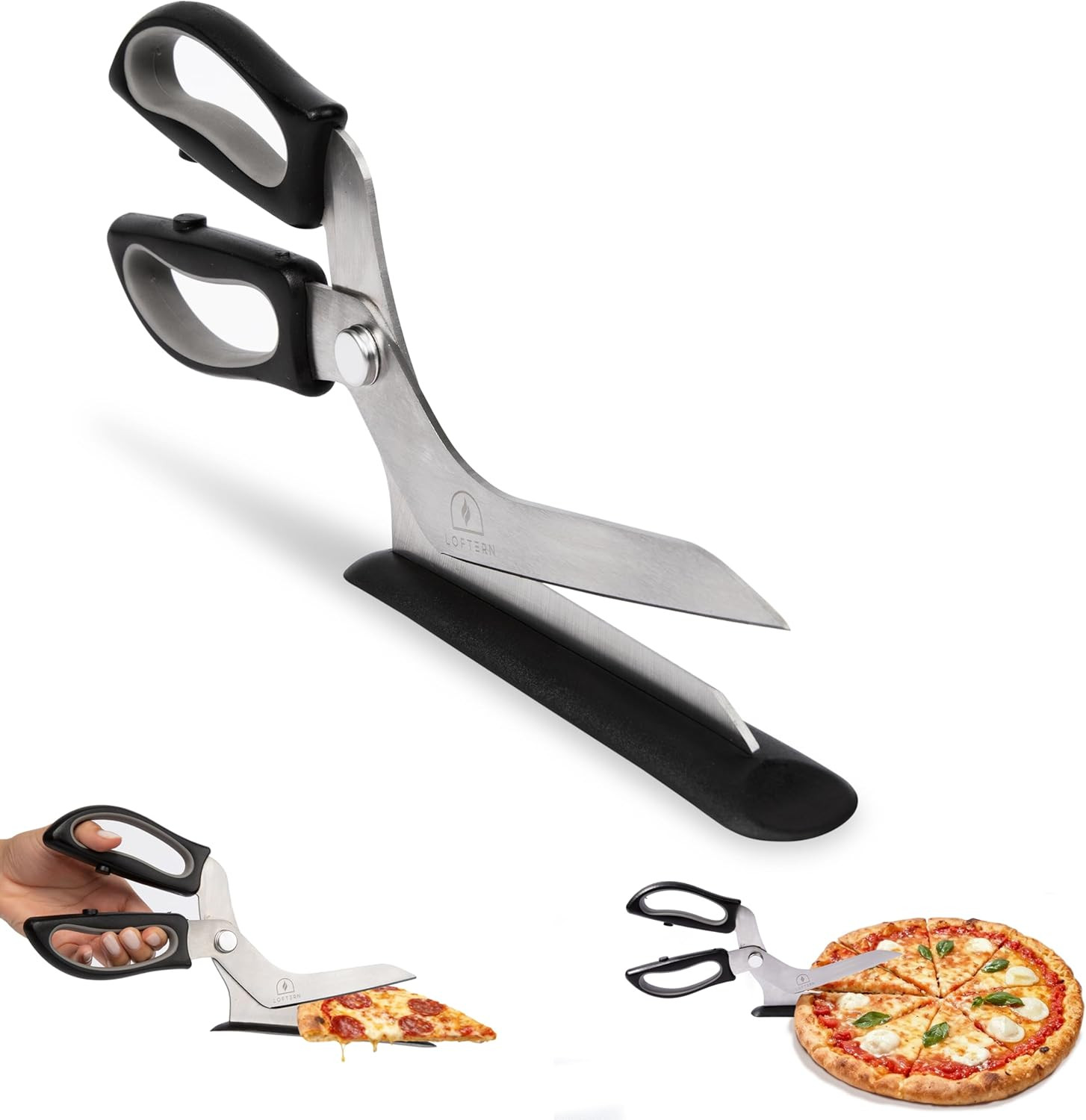 5n1 Pizza Scissors - Stainless Steel Non-Stick Kitchen Scissors Two-Piece Design