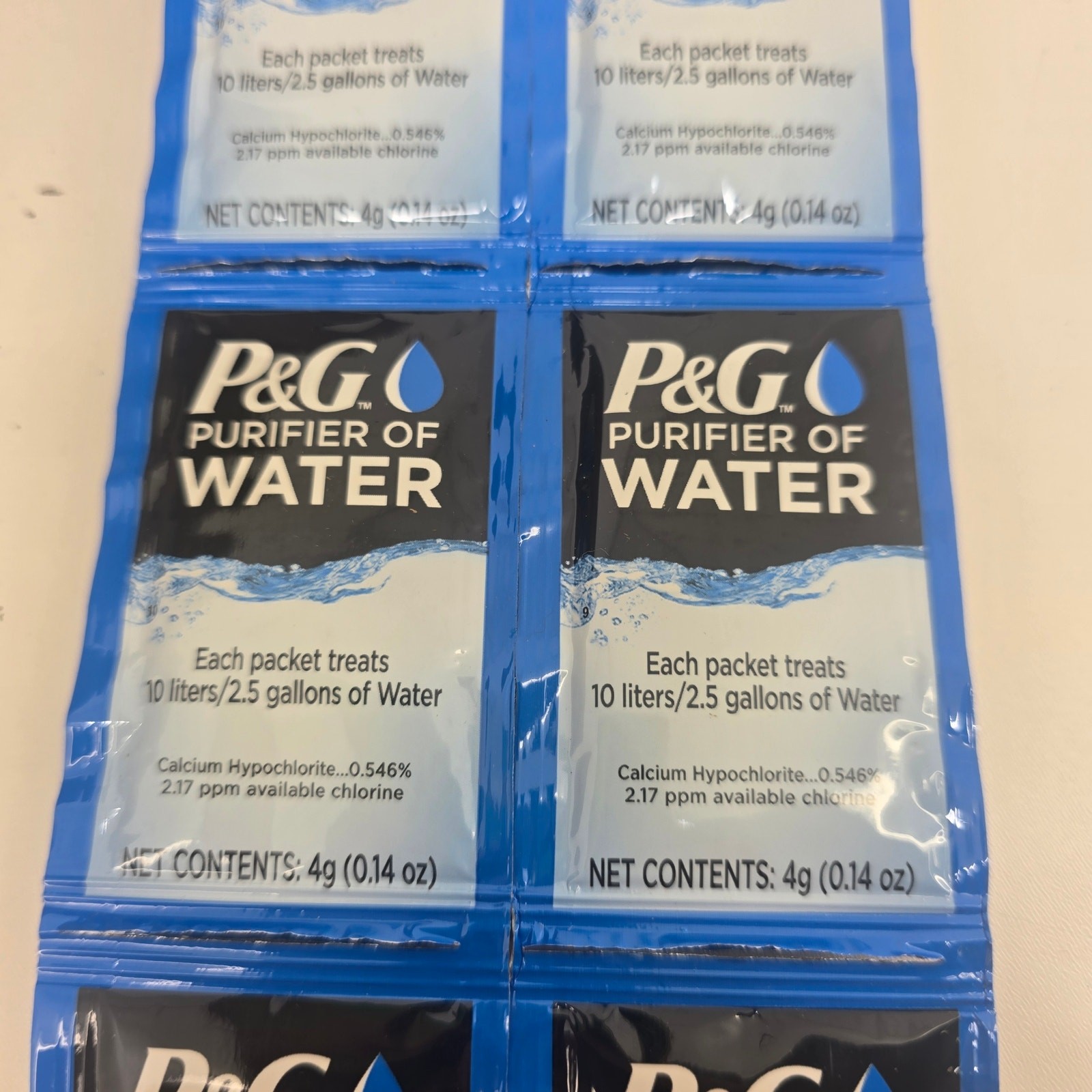 P&G Purifier of Water - Water Filter Purification Packs Camping Travel 12 Count