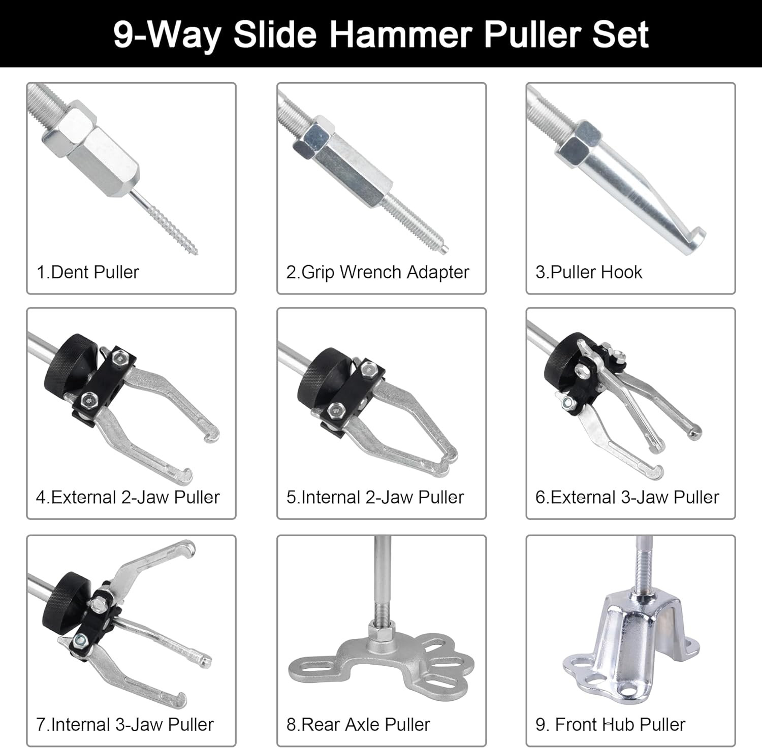 Auto Body Repair Kit - Bundle With- Slide Hammer Puller Set