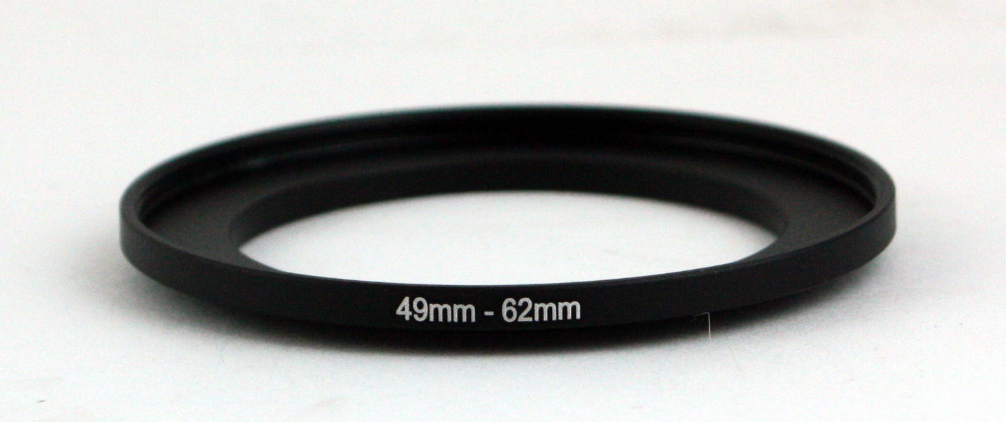 Step-Up Ring - 49mm to 62mm - For Filters Lens Hoods & More - 49-62mm