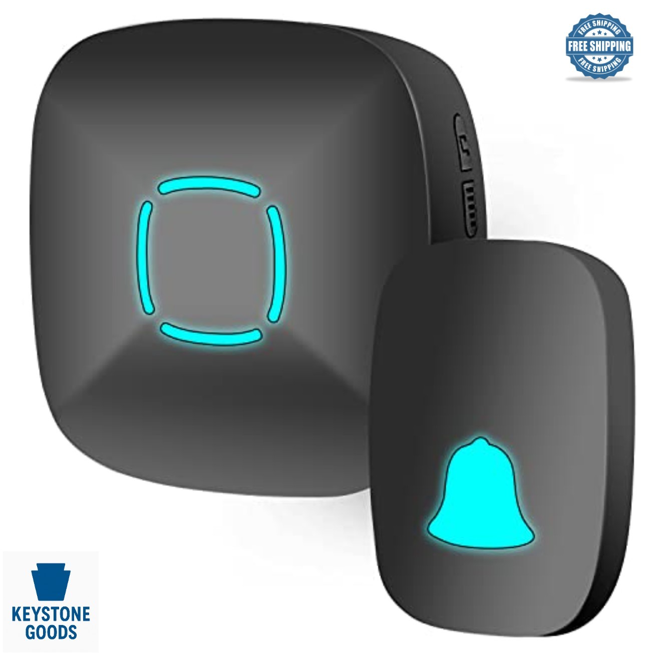 Wireless Doorbell Waterproof 1000ft Range 36 Chimes LED Flash Adjustable Volume