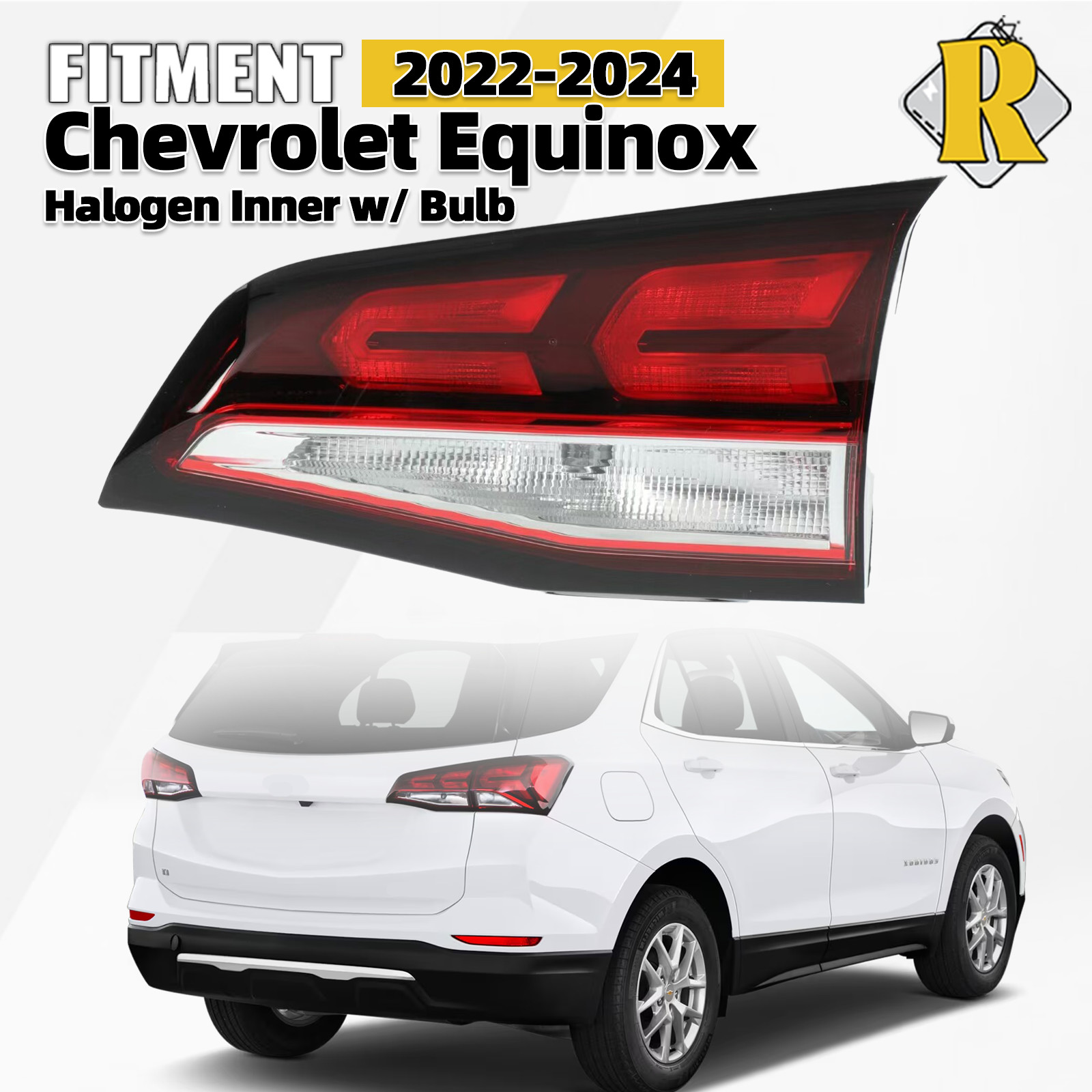 Tail Lamp For 2022-2024 Chevrolet Equinox Halogen Inner w/ Bulb Passenger Side