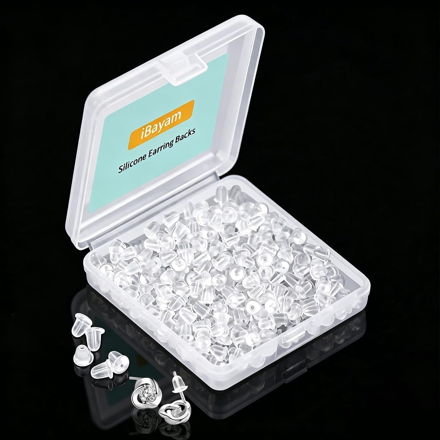 Silicone Earring Backs Earring Backings Soft Clear Ear Safety Back Pads Backs...