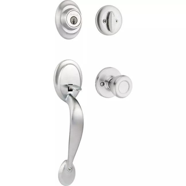 Kwikset Dakota Keyed Handleset with Tylo Knob, Satin Chrome 687DAXT 26D SMT