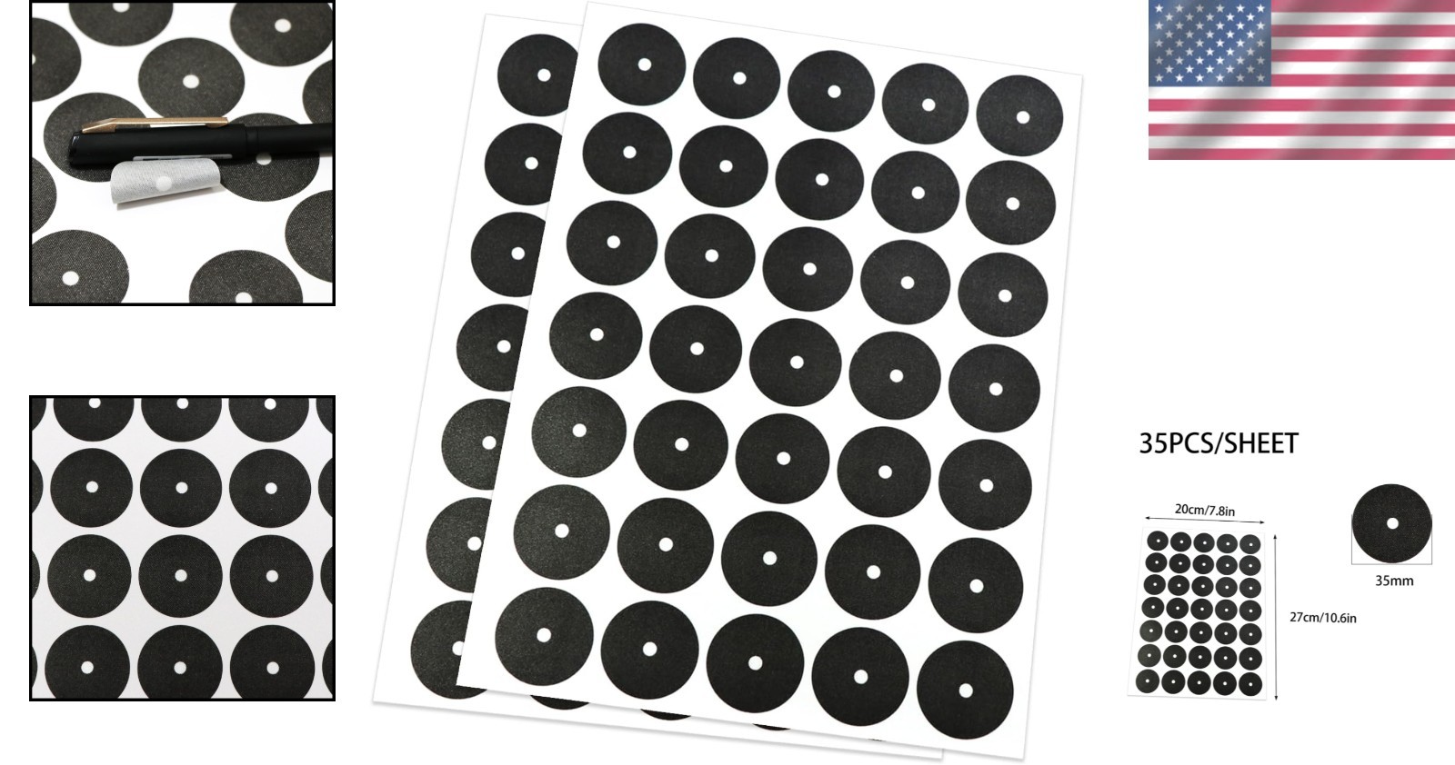 LeFeng Pool Table Marker Dots - 70 Durable Adhesive Stickers for Precision Play