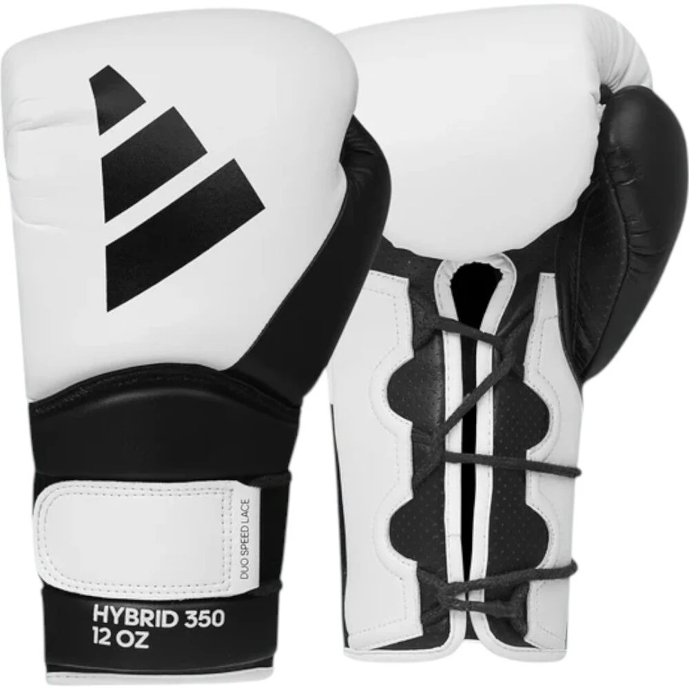 Adidas Hybrid 350 Training Boxing Gloves - White/Black