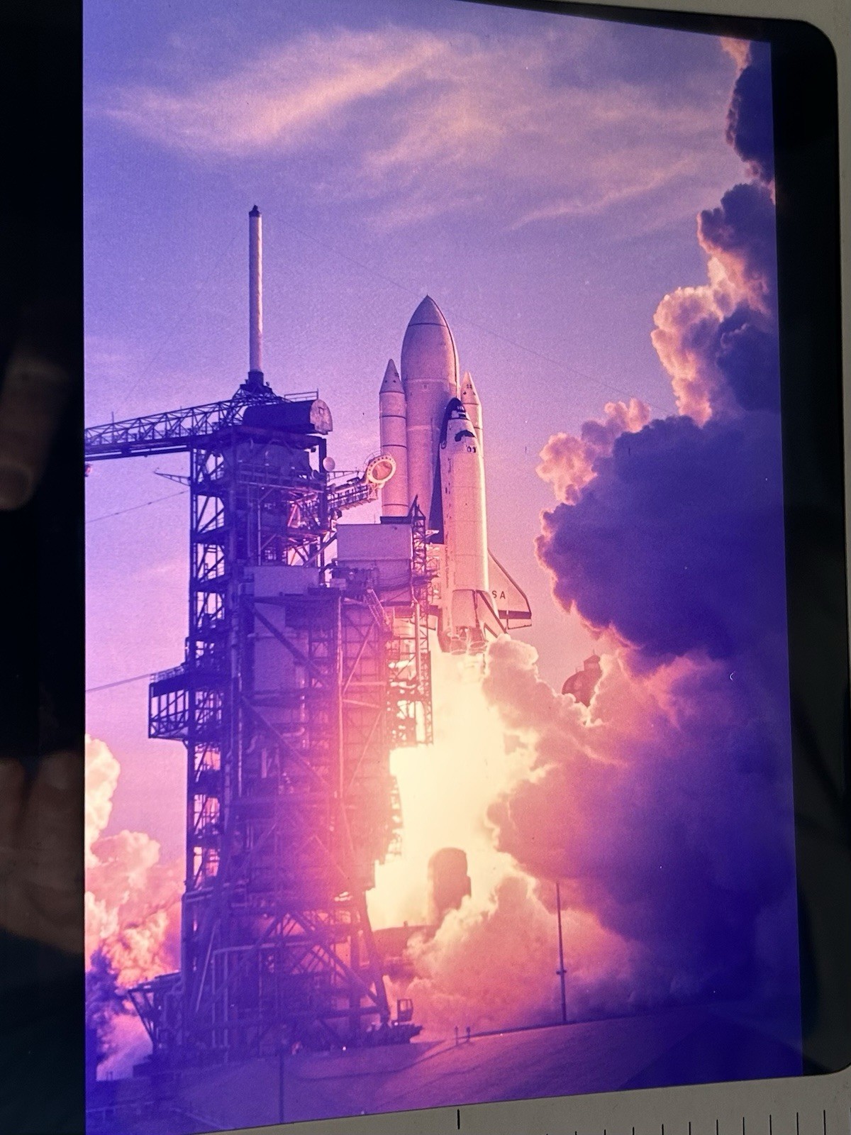 1981 NASA KSC Space Shuttle Columbia STS-1 Liftoff Presentation Transparency-362