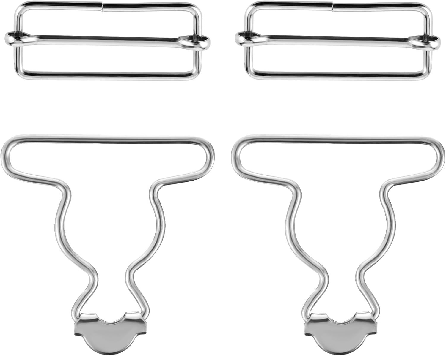 2Pairs Overall Buckles Replacement Adjustable Jean Overalls No-Sew Button Bib Cl