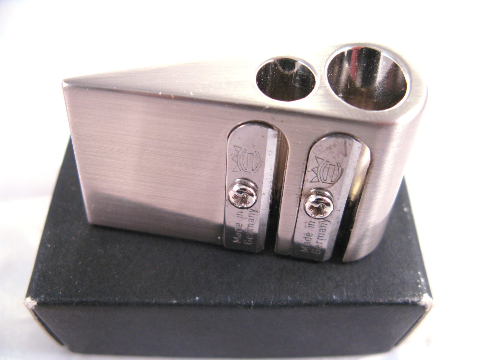 Troika pencil sharpener. For regular and large pencils. Made in Germany. This do