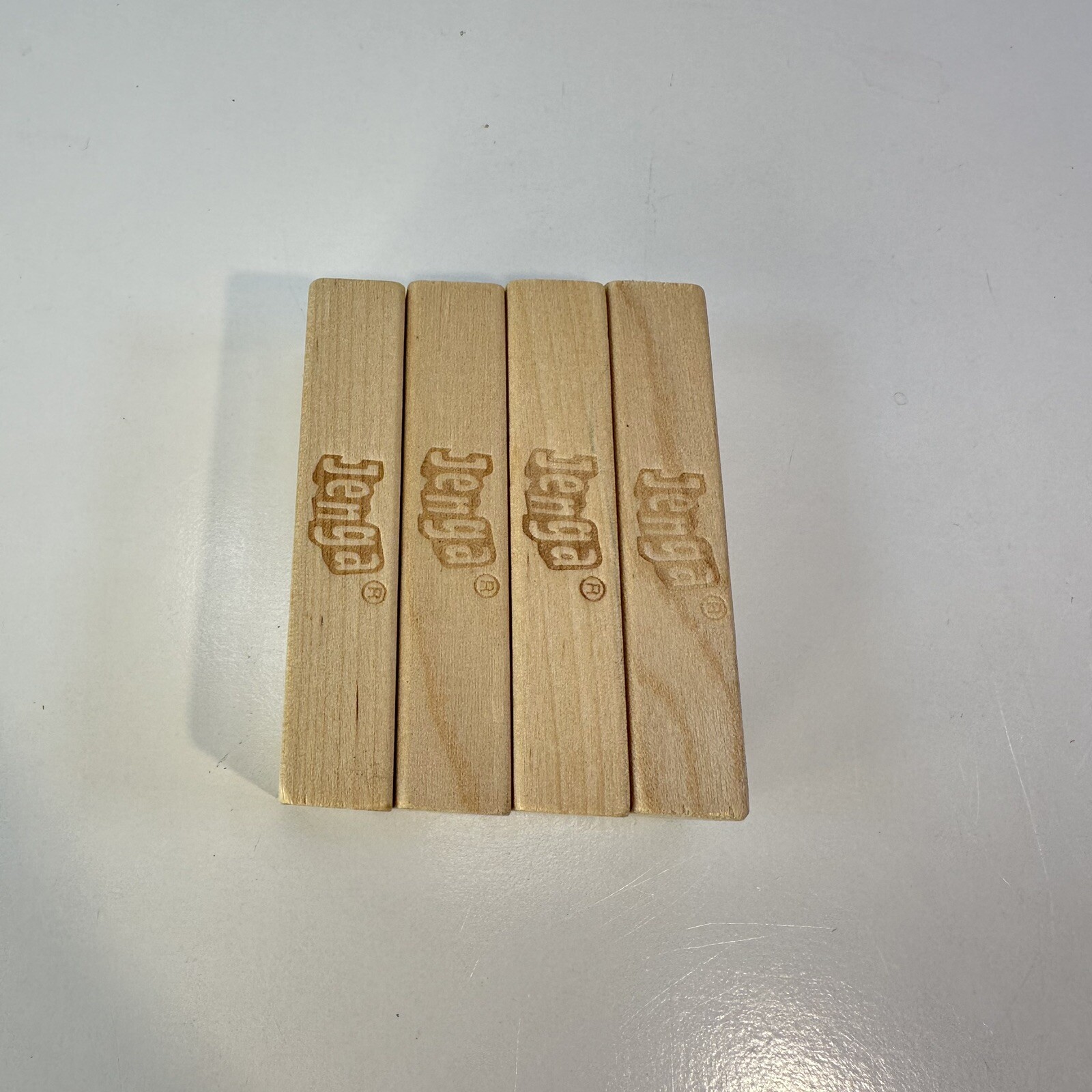 Jenga Replacement Blocks Set of 4 3” Wide Real Wood Good Condition Game