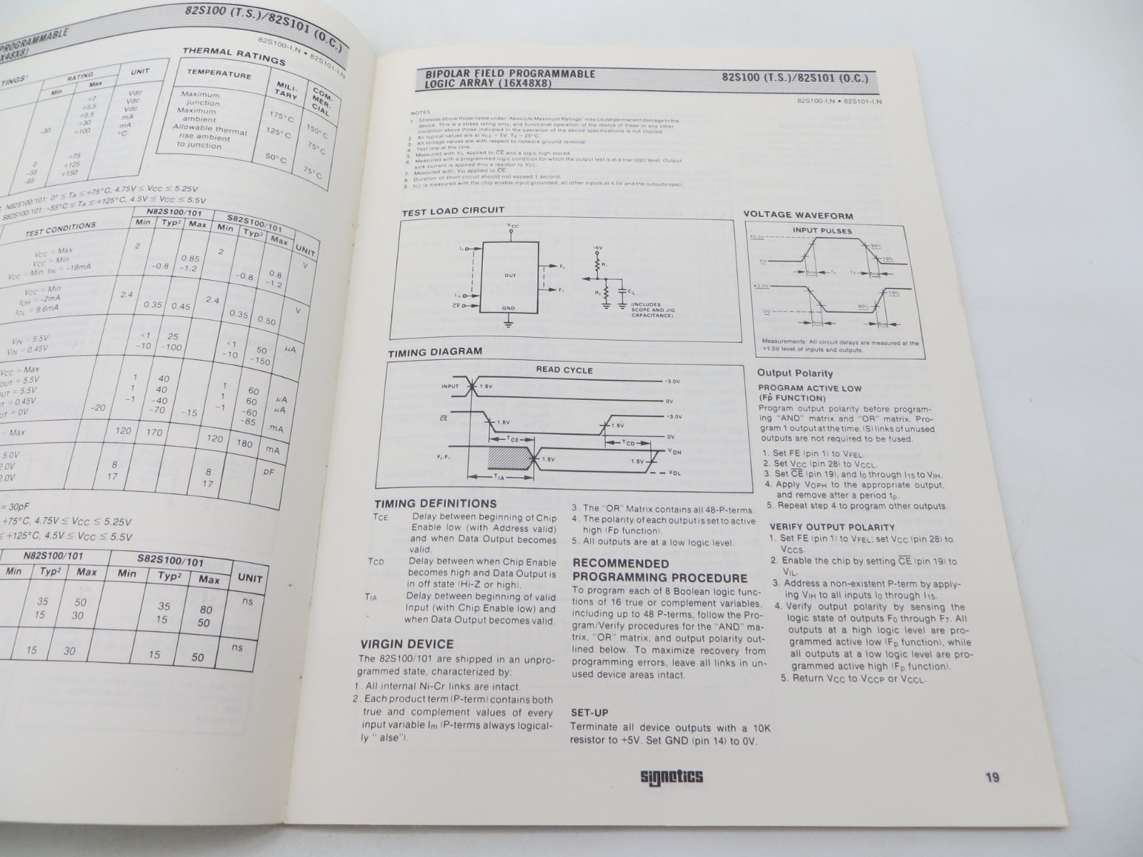 Signetics Field Programmable Logic Arrays 1977 vtg tech data manual reference