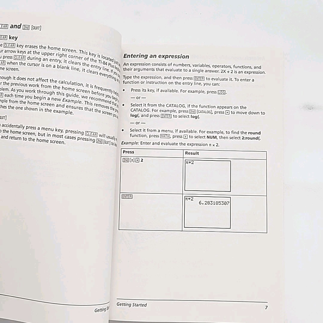 Texas Instruments Instruction Manual For TI-84 Plus & Silver Ed MANUAL ONLY