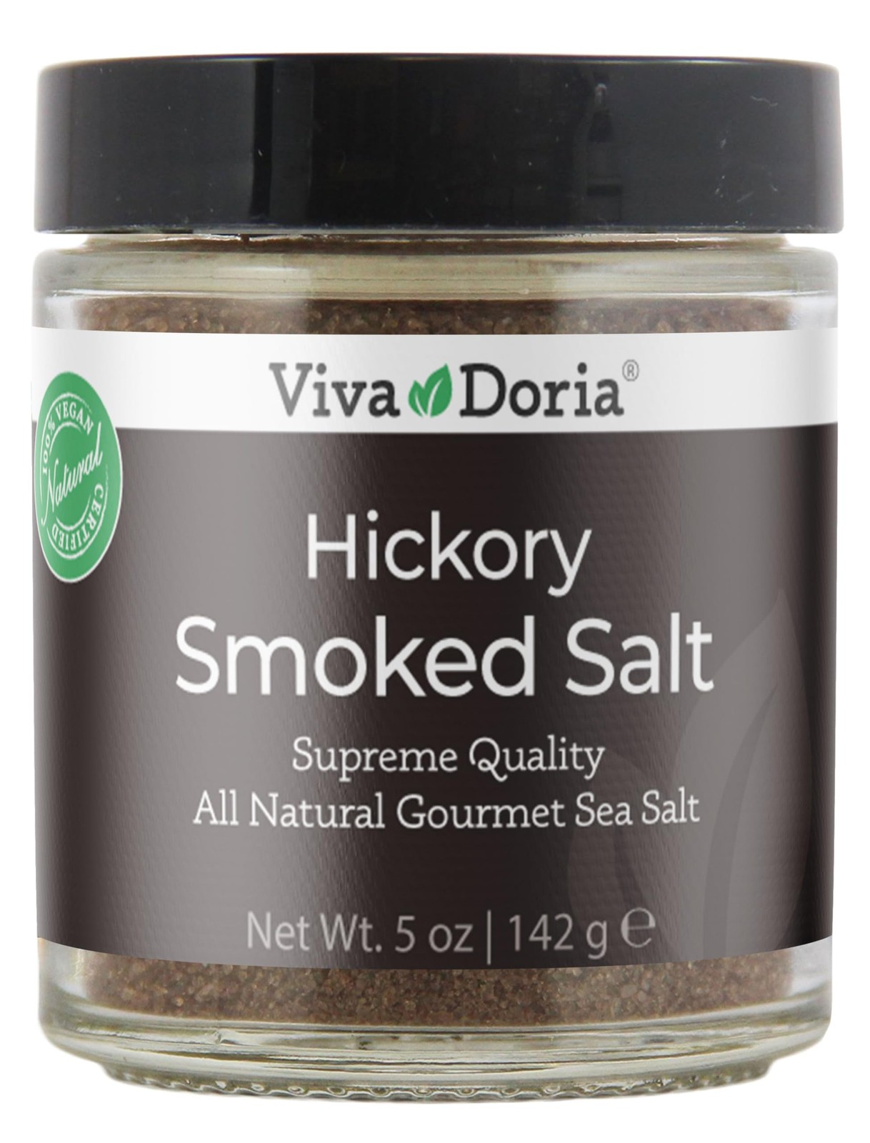 Viva Doria Hickory Smoked Sea Salt (Fine Grain) 5 Ounce (Pack of 1)