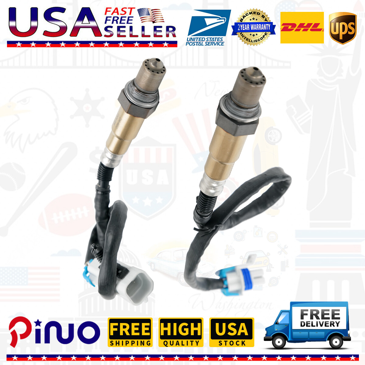 2 Oxygen Sensor Upstream & Downstream For 2004-2008 Pontiac Grand Prix Buick~