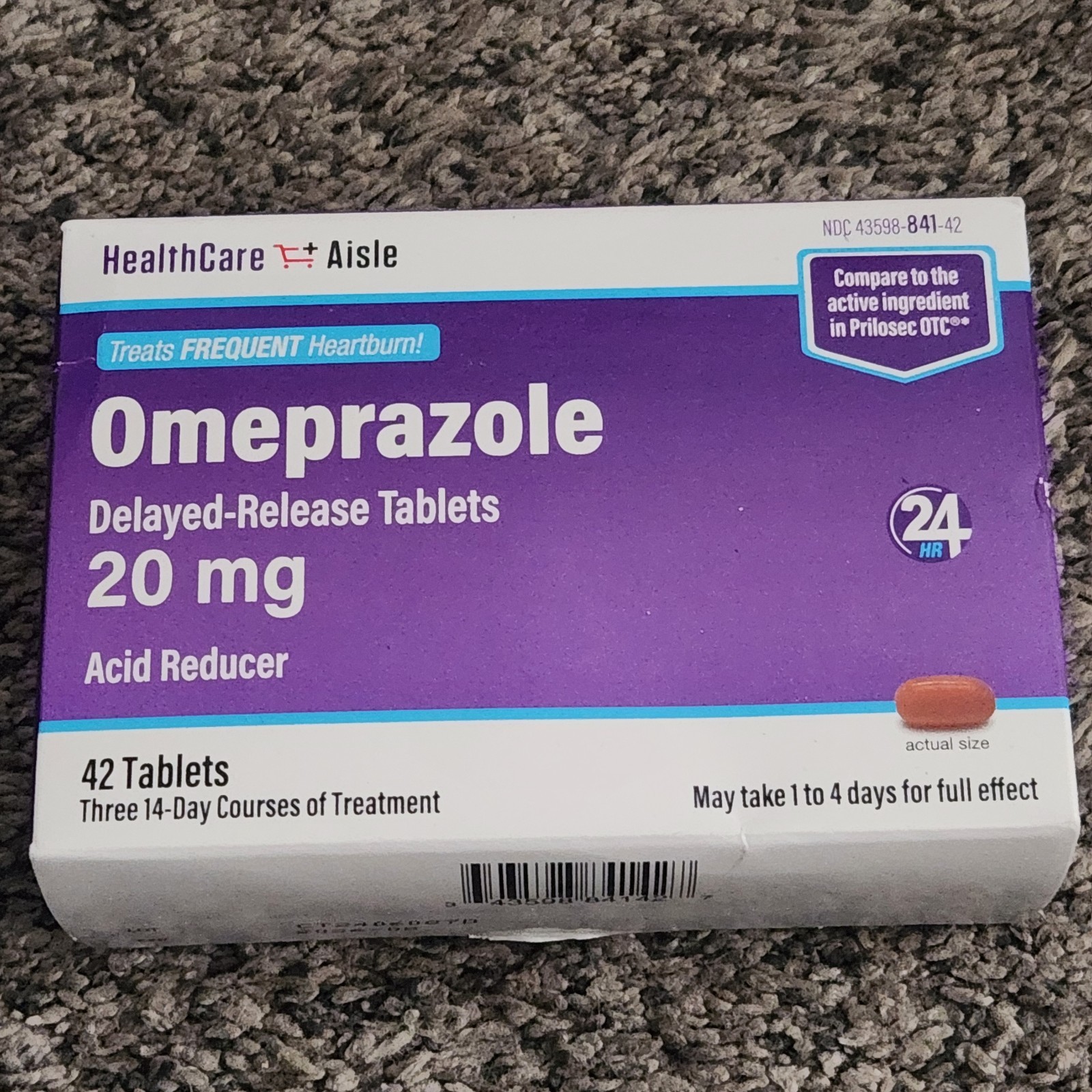 Healthcareaisle Omeprazole 20 Mg 42 Tablets Acid Reducer Exp. 8/2026