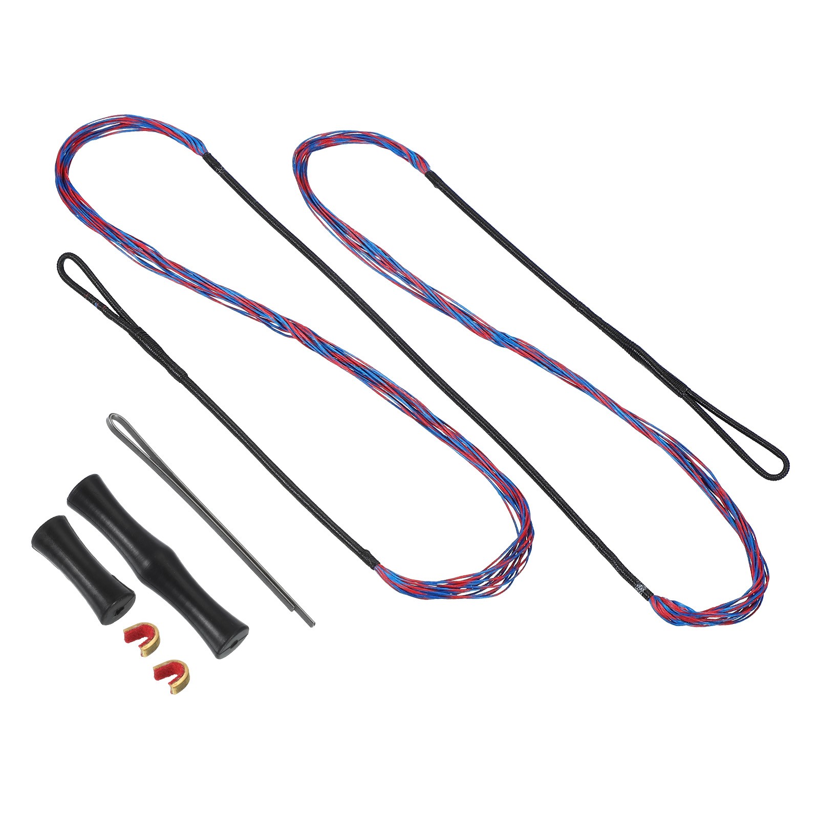 16 Strands Bow String Replacement for AMO 68" Recurve Bow String Red-Blue