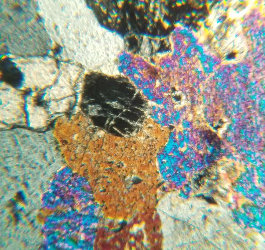 Pyroxenite from Fidalgo Island Washington Petrographic Microscope Slide (PYX-1)