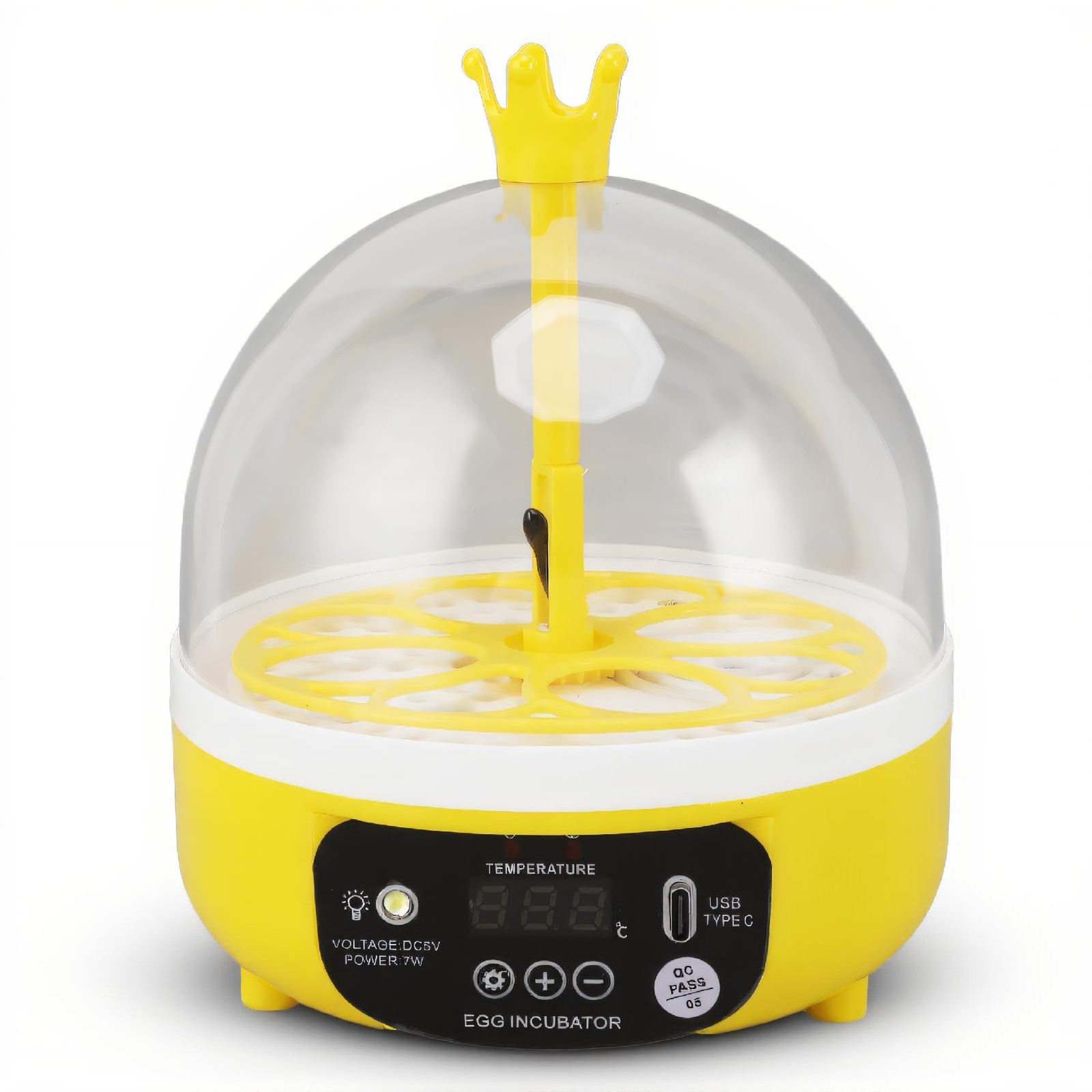 Mini Egg Incubator, Temperature Control Digital Incubators, 4 Eggs Candler Poult