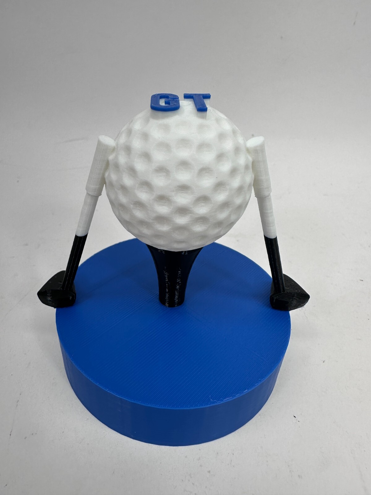 Custom Golden Tee GT Trackball Dust Cover White/Blue Golf Ball W/Clubs NEW
