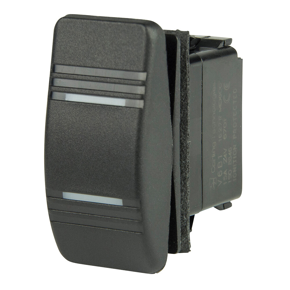 BEP CONTURA SWITCH SPDT BLACK ON/OFF/ON 2 AMBER LED