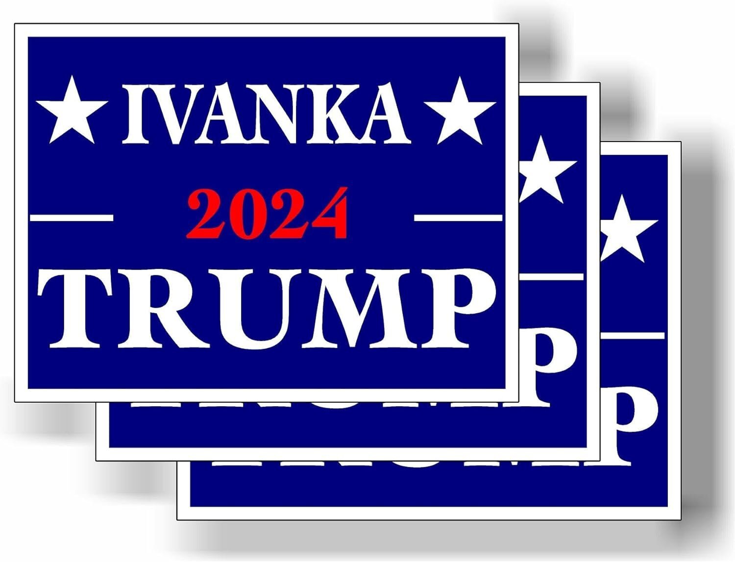 3 Pack Eco Ivanka Trump 2024 Bumper Magnet 4 in x 3 in