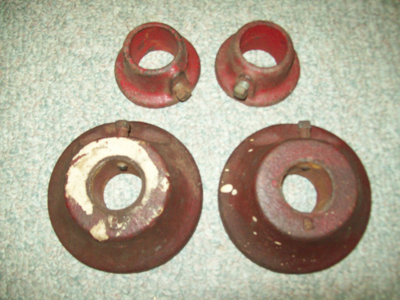 4 vtg BARBELL COLLARS bodybuilding YORK fitness DUMBBELLS homegym STRONGMAN iron