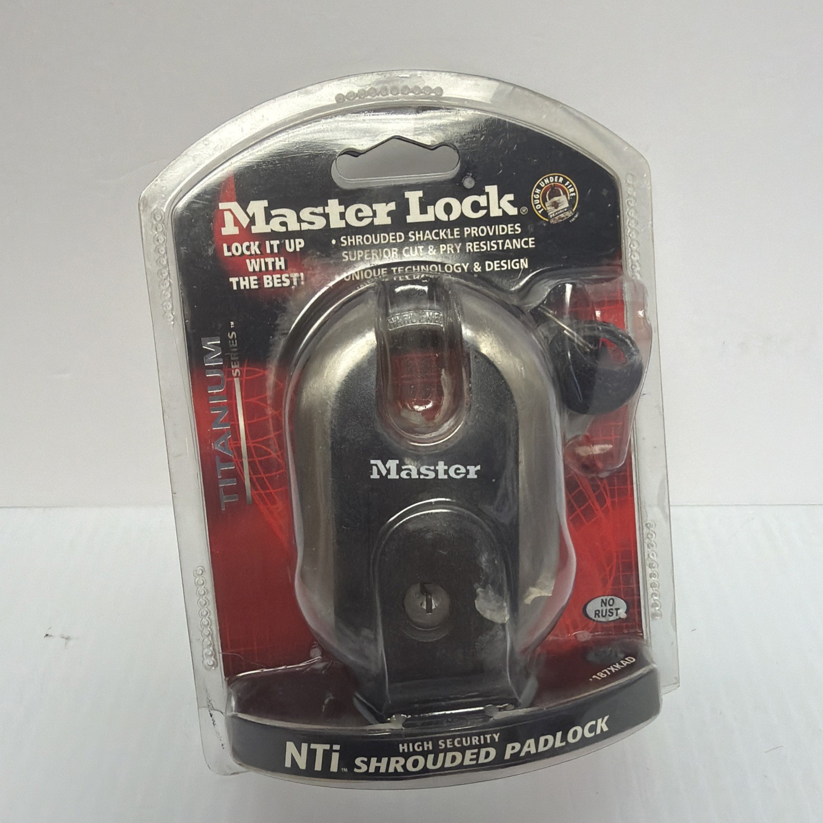 Master Lock M187XKAD Shrouded Outdoor Padlock Magnum Series High Security