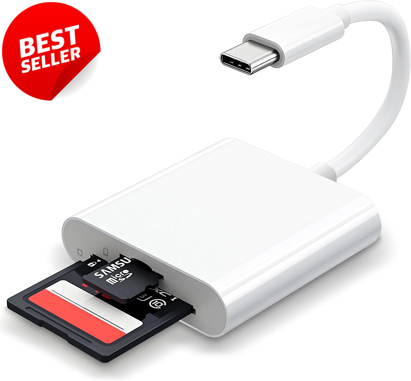 USB C SD Card Reader Dual Slot SD MicroSD Adapter iPhone 15 16 iPad Mac - US