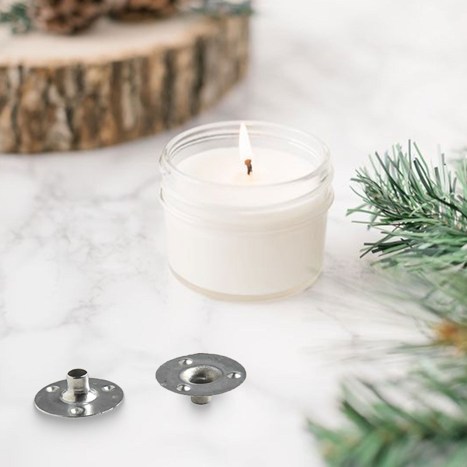 Convenient 500Pcs Candle Wicks Holders with Iron Base for DIY Projects