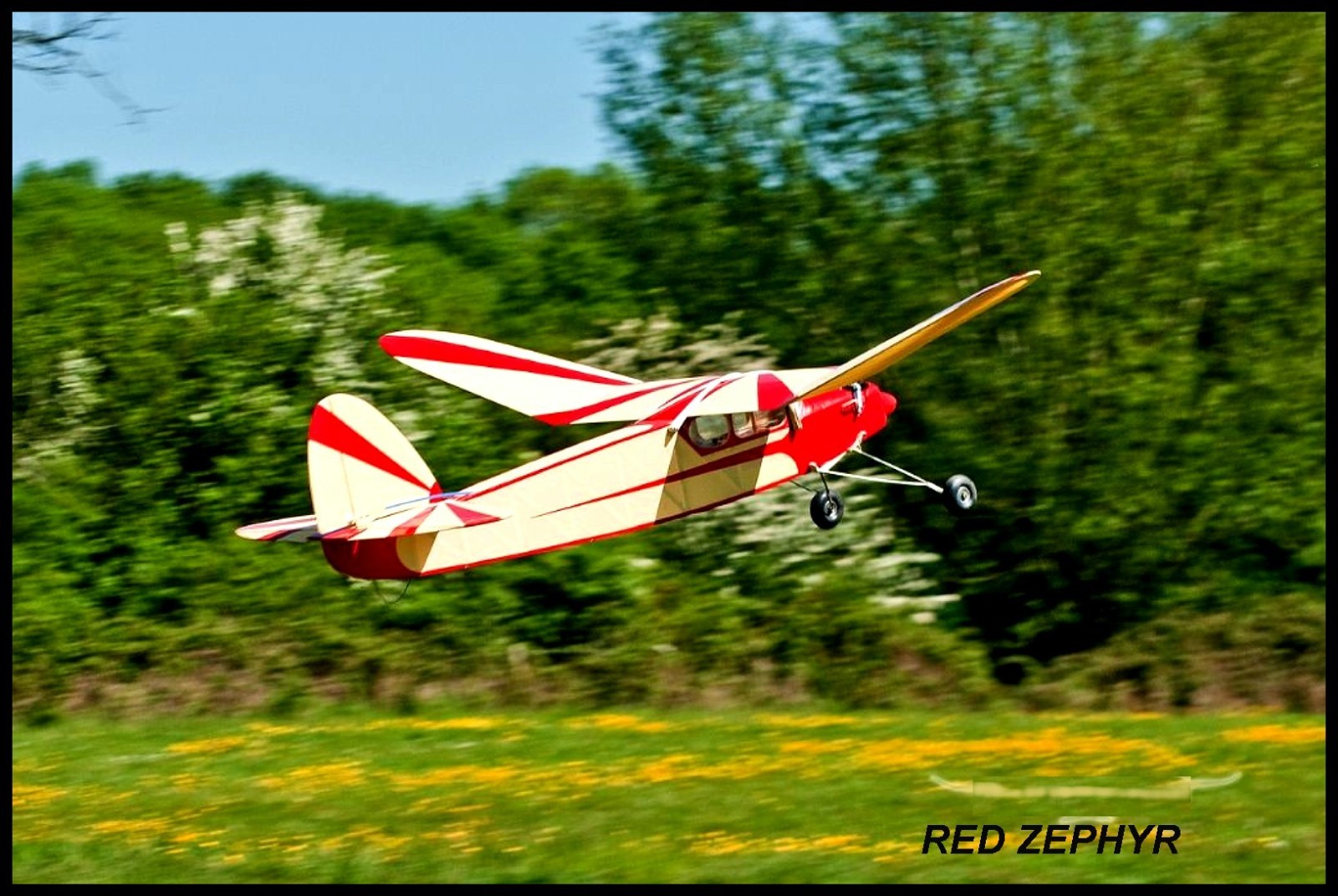 RC Printed plans and patterns RED ZEPHYR Old Time Classic Wingspan 73.5"