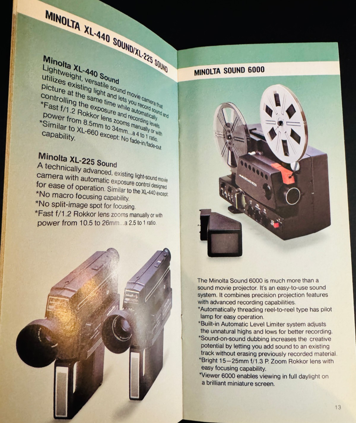 1978 MINOLTA CATALOGS & BROCHURES XG-7, Quick Reference Guide, Price List - EX