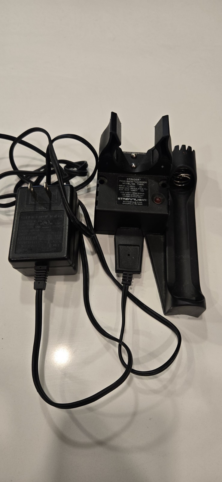 OEM Stinger 75200 Streamlight Piggyback Charger and 120 volt Power Supply